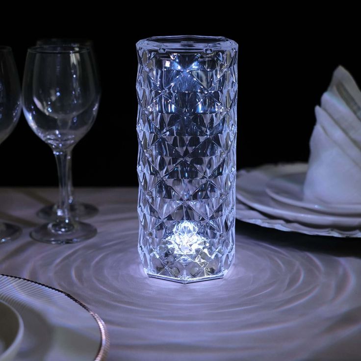 16 Color Changing Rose Crystal Diamond Table Lamp