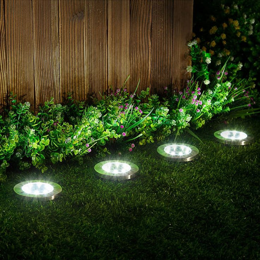 Solar Waterproof Ground Lights (Pack of 4)