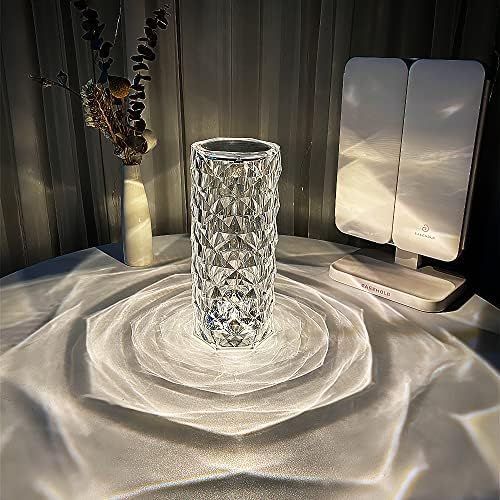 16 Color Changing Rose Crystal Diamond Table Lamp
